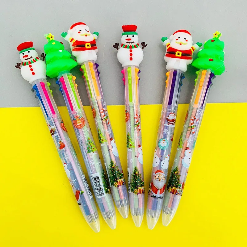 1pc Cute 6 Color Ballpoint Pen School Supplies Office Accessories Stationery New 