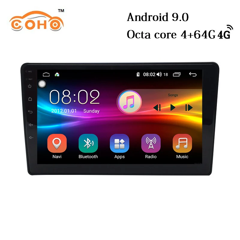 Android 9,0 Восьмиядерный 4+ 64G Gps навигация Авторадио 2 Din Автомобильный мультимедиа для 2010- hyundai H1