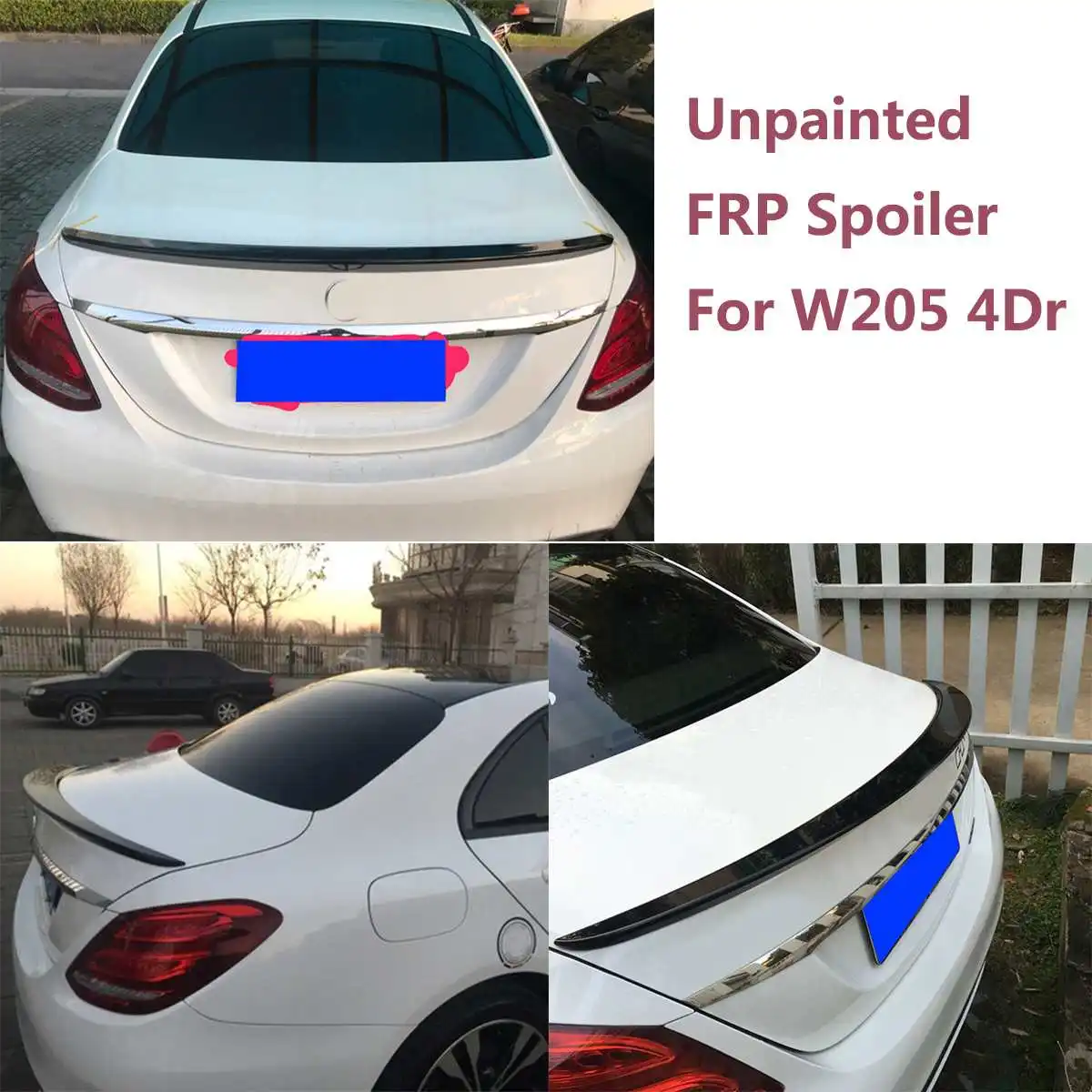 Задний спойлер для Mercedes Benz C Class W205 крыло Спорт отделка крышки багажника загрузки губ ABS внешний