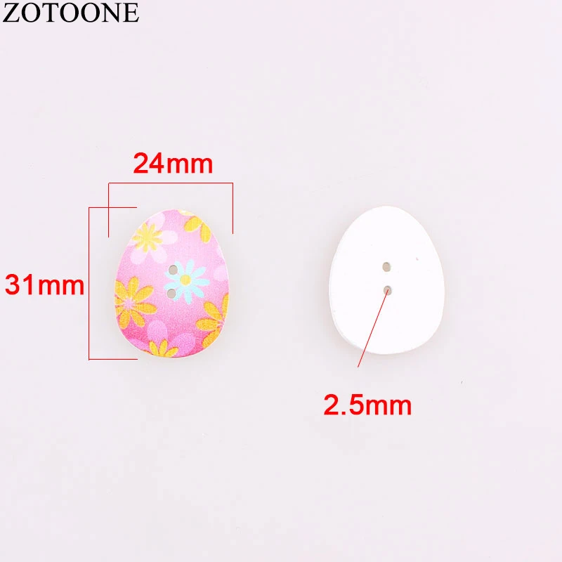 ZOTOONE Деревянные красочные пасхальные яйца пуговицы ручной работы Noel аксессуары Скрапбукинг для пальто DIY ремесло украшения кнопка E