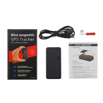 

Super Mini Size GPS Car Tracker TK101 Vehicle GPS GPRS Tracker with 3000mAh Battery GSM+GPS Positioning with Google Map Tracking
