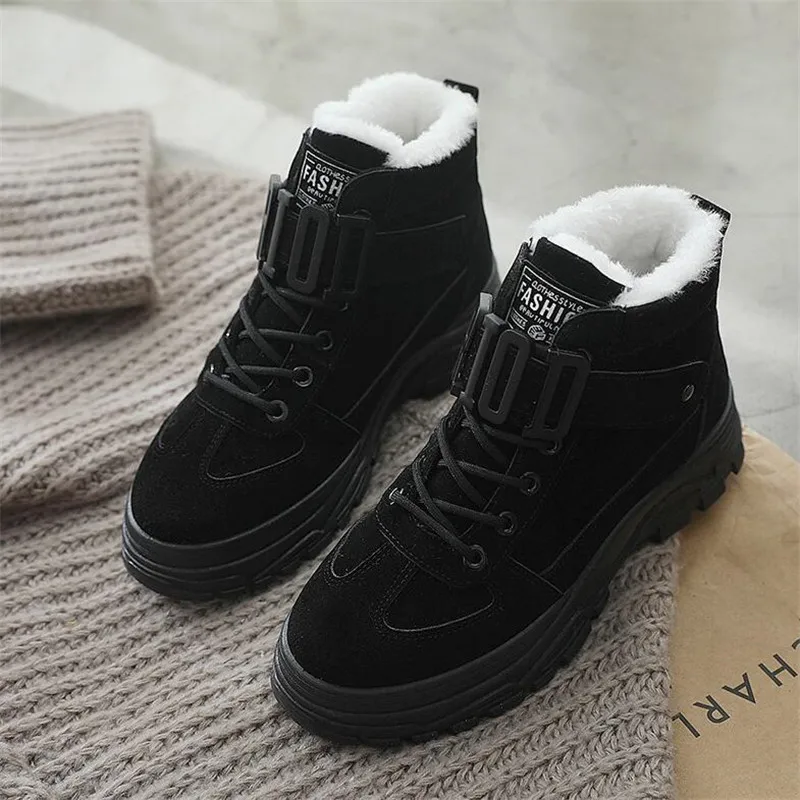 Женские зимние ботинки теплые Martin из искусственной кожи на шнуровке короткие 2019 |