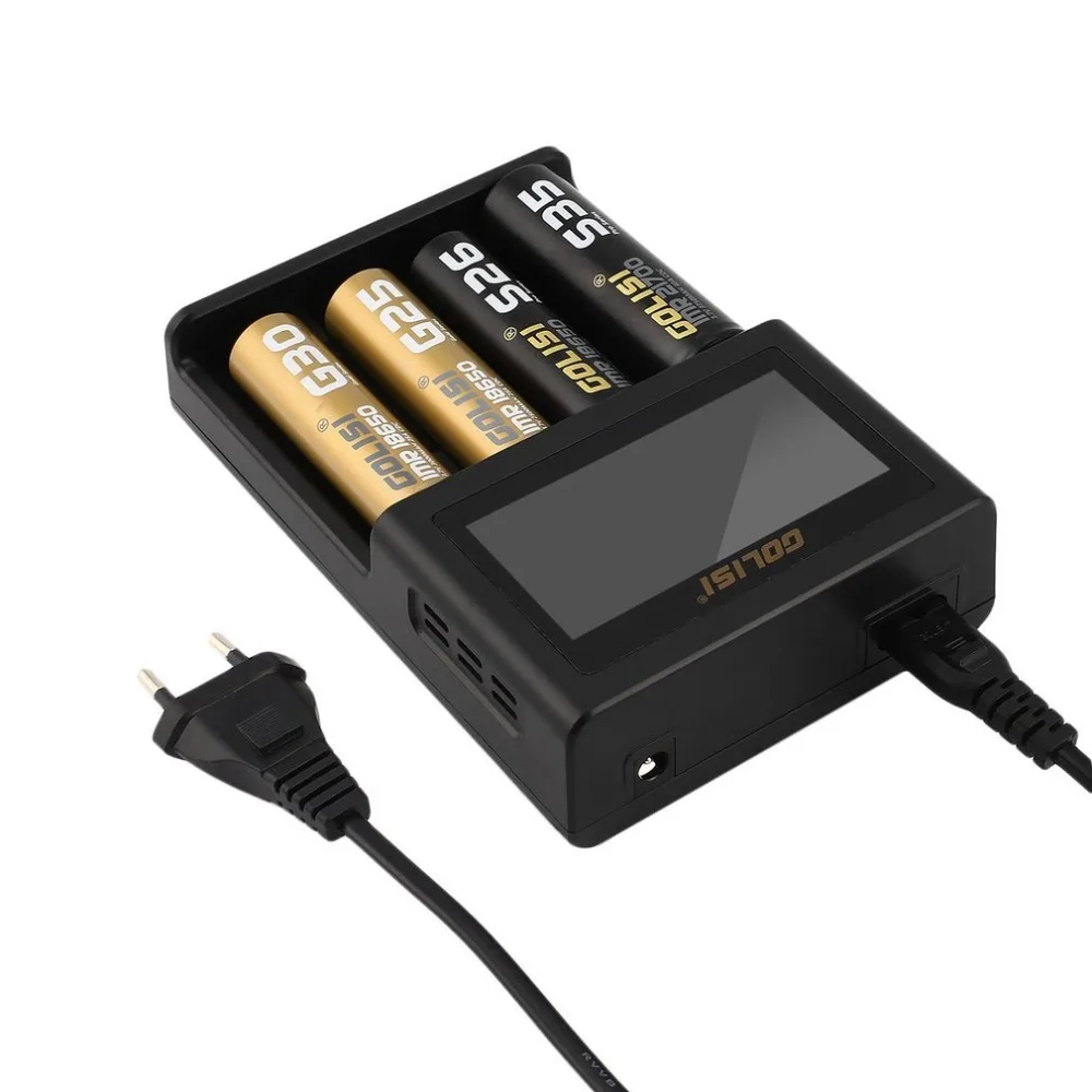 S4 4 слота 2A Смарт ЖК-зарядное устройство для Li-Ion 18650 26650 AA& AAA Ni-MH Ni-cd аккумуляторы