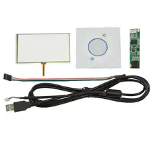 6 дюймов 4 провода резистивная сенсорная панель стекло 152x87 мм с USB контроллер комплект приглашений