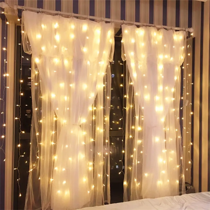 

Christmas Lights LED Garland Curtain Waterfall Lights Christmas Decorations for Home Led String Lights Fairy Lights Kerst Decor