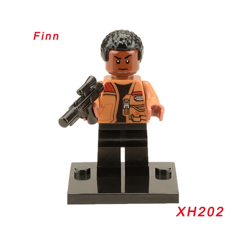 Одиночная Звездные войны кирпич первый заказ пилот боец Rey POE dameron Tasu Leech Хан Solo Императорский Финн строительный блок - Цвет: xh202