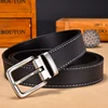Fashion Black Belt For Men Cowskin Genuine Leather Belt  3.0 cm Ancient Silver Buckle High Quality Male Black Strap For Jeans ► Photo 2/6