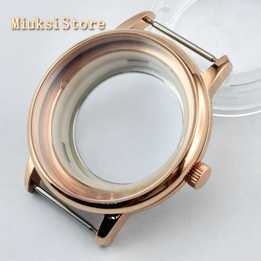 

40mm rose gold case sapphire glass fit ETA 2836 Miyota 8205/8215/821A Mingzhu DG2813/3804 movement