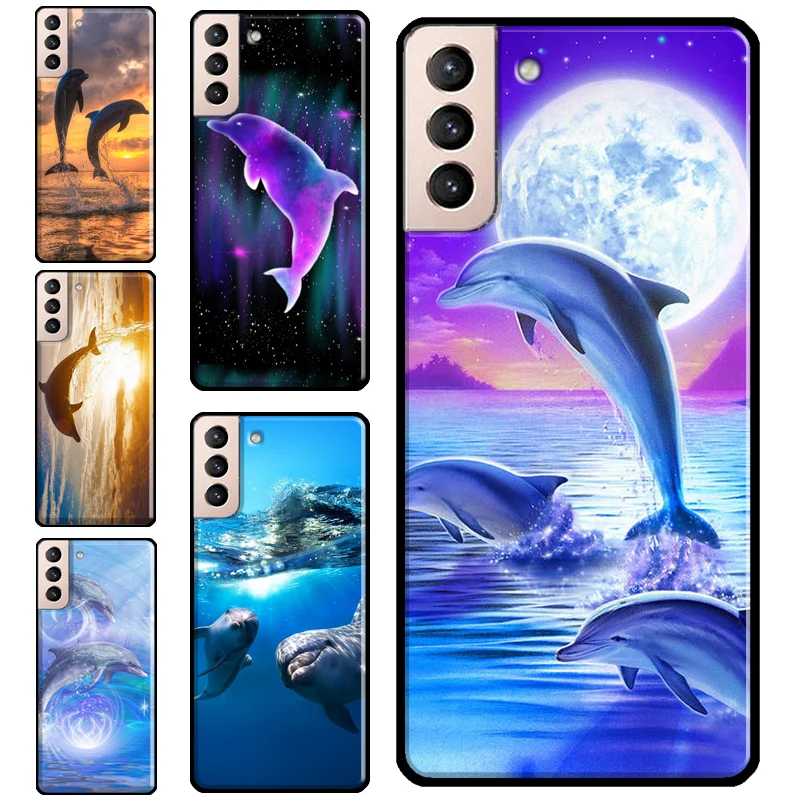 Ocean Dolphin Silicone Soft Case For Samsung Galaxy S10 Plus S8 S9 S20 FE S21 Ultra Note 20 Coque | Мобильные телефоны и