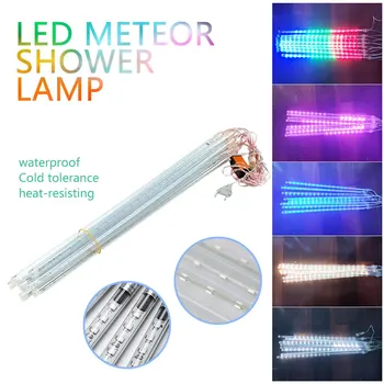 

LED Shower Lights 10/30/50CM Waterproof 8 Tube Holiday Shower LED String Lights for Garden Wedding Party Decor Tree