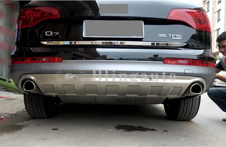 Опорная пластина подходит для UDI Q7 2011- защитная пластина из нержавеющей стали Передняя и задняя 2 штуки Защитная панель бампер