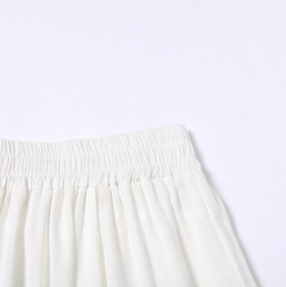 Pantalon femme женские брюки льняные хлопковые белые узкие широкие брюки винтажные Летние повседневные мешковатые брюки с эластичной талией X49