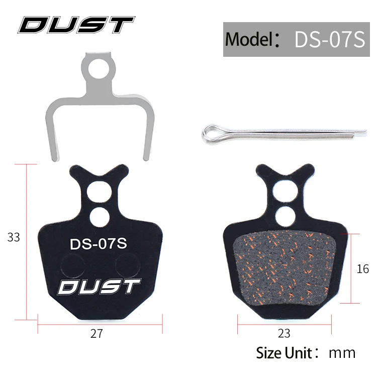 DS-07S 1 pair Рикс дисковые велосипедные тормозные колодки MTB дорожный велосипед полу металлический диск тормозные колодки для Shimano Deore XT SLX-отточить Sram Avid BB5/7 MX2 - Цвет: DS-07S 1 pair