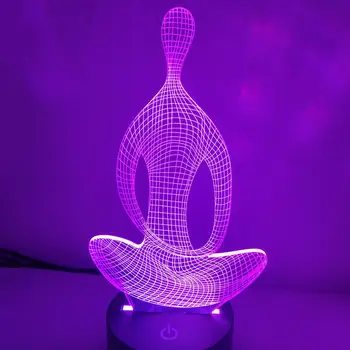 

3D LED Night Light 7-color Touch Remote High Permeability High Efficiency Light Guide USB Transparent Acrylic Visual Lava Lamp