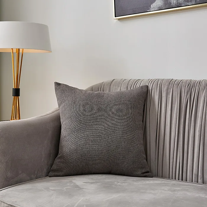 45*45cm Decorative Velvet Throw Pillow Cover Soft Comfortable Pillow Cover Soild Square Cushion Case for Sofa Bedroom Car