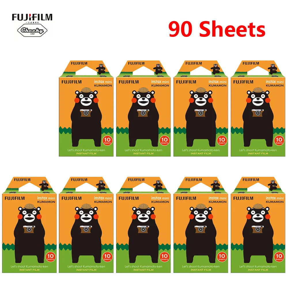 10-100 листов Fujifilm Instax Mini 8 9 Кумамото медведь пленка для Instax Mini 7 8 9 50s 7s 90 25 поделиться SP-1 SP-2 фотокамер моментальной печати - Цвет: 90 Sheets