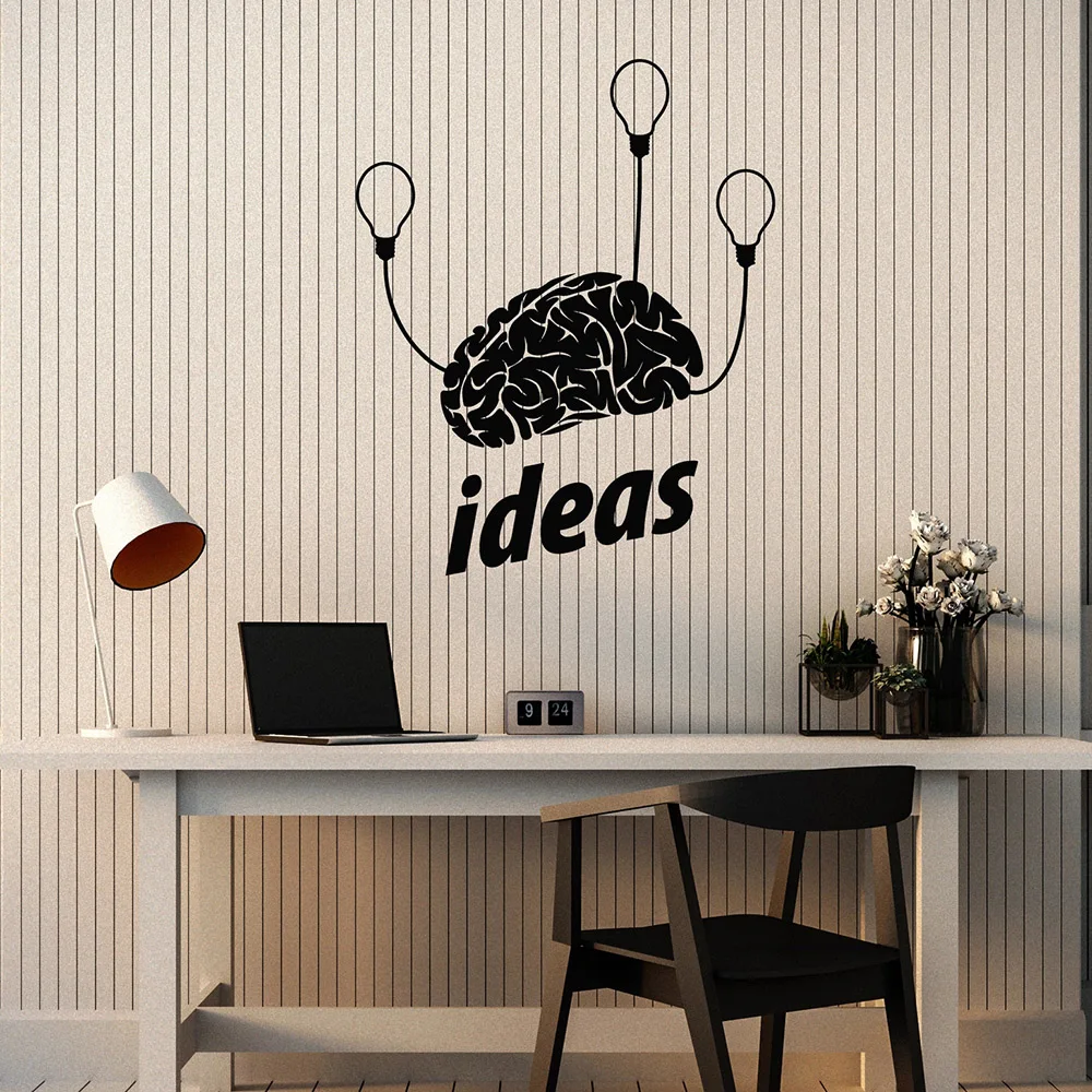 Idea настенные наклейки для гостиной светильник мозга лампы Brainstorm блестящая