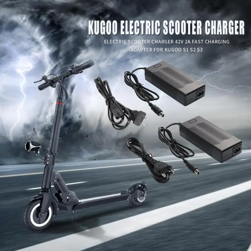 Durable Electric Scooter Charger Solid 42V 2A Power Adapter Electric Scooter Charger for KUGOO S1 S2 S3 Accessories