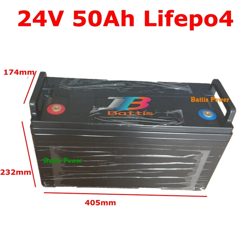Водонепроницаемый 24V 50AH lifepo4 Батарея BMS 8S для 1500 Вт солнечной энергии аккумуляторной батареи резервного питания газонокосилка инвертор EV+ 5A Зарядное устройство