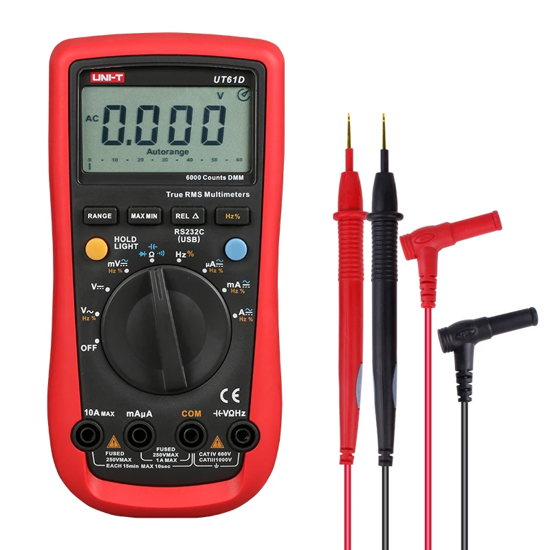 

UNI-T UT61D Multimeter digital esr meter capacitor tester voltage indicator voltmeter voltmeter digital ammeter multi-tester