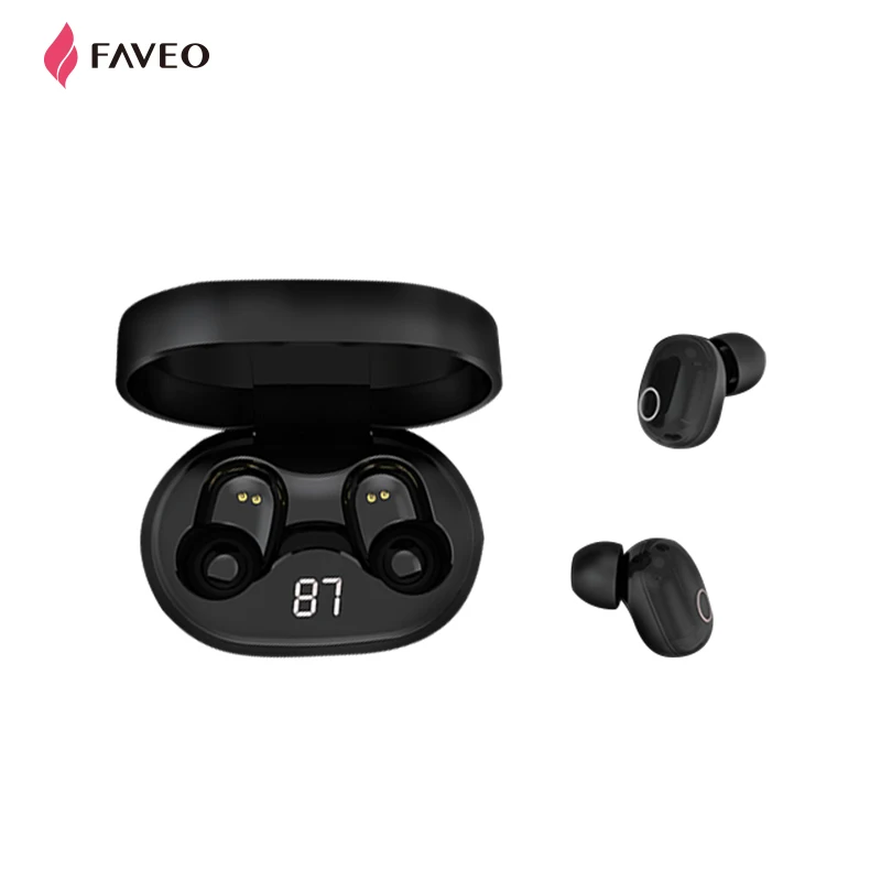 

FAVEO V6 wireless headset bluetooth 5.0 TWS headset HIFI mini in-ear sports and running headset supports iOS/Android hd calling