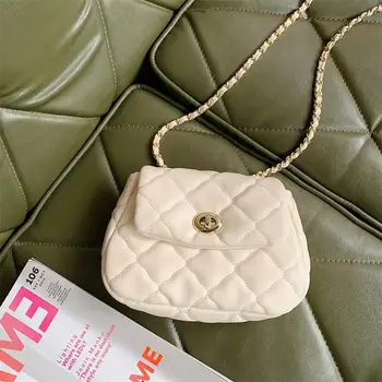 

Women Bags 2020 Small Saddle Chains Bag Diamond Lattice Ladies Shoulder Crossbody Bag Female Handbags And Purse Bolsa Feminina