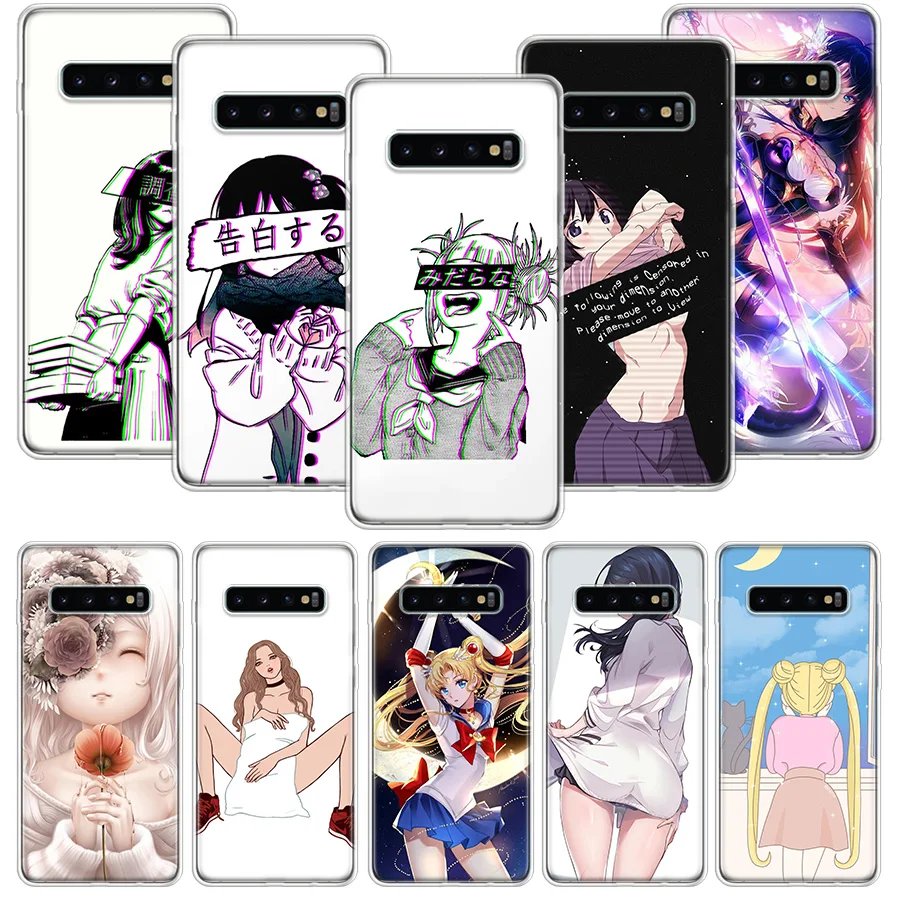 LEWD Sad чехол японского аниме для Samsung Galaxy S20 Ultra Note 10 9 8 S10E S9 S8 J4 J6 J8 Plus + Pro S7 S6 мягкий