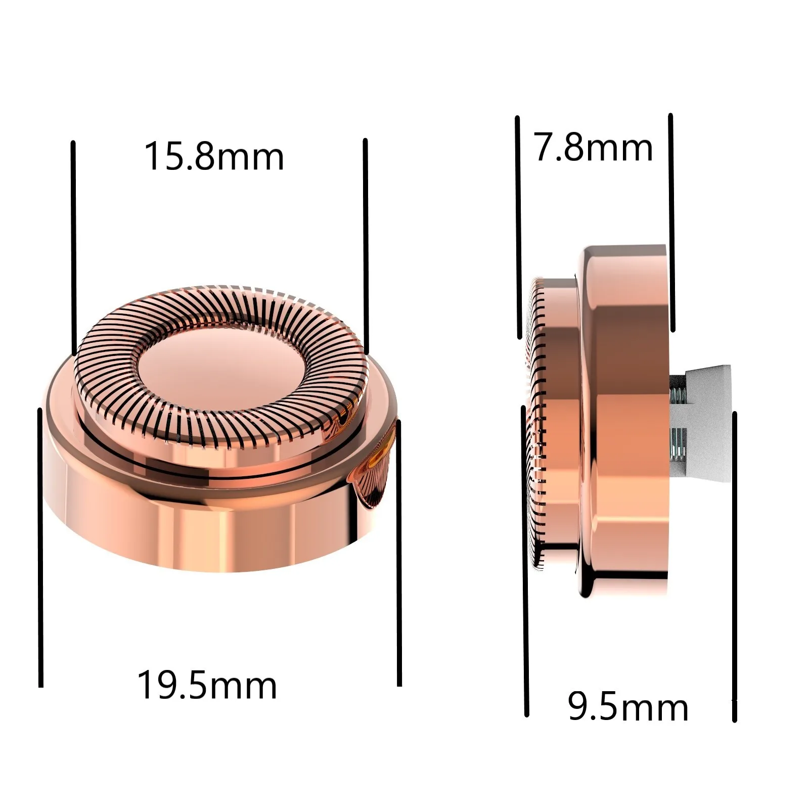 Facial Hair Remover Replacement Heads Generation 1 Single Halo 18K Rose Gold for Women's Facial Hair Remover 1pcs/4pcs/6pcs