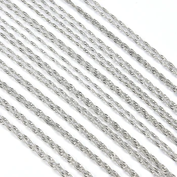 

12Pcs/Pack 42cm Lobster Claw Clasp Necklace Water Wave Chains For Jewelry making supplies DIY