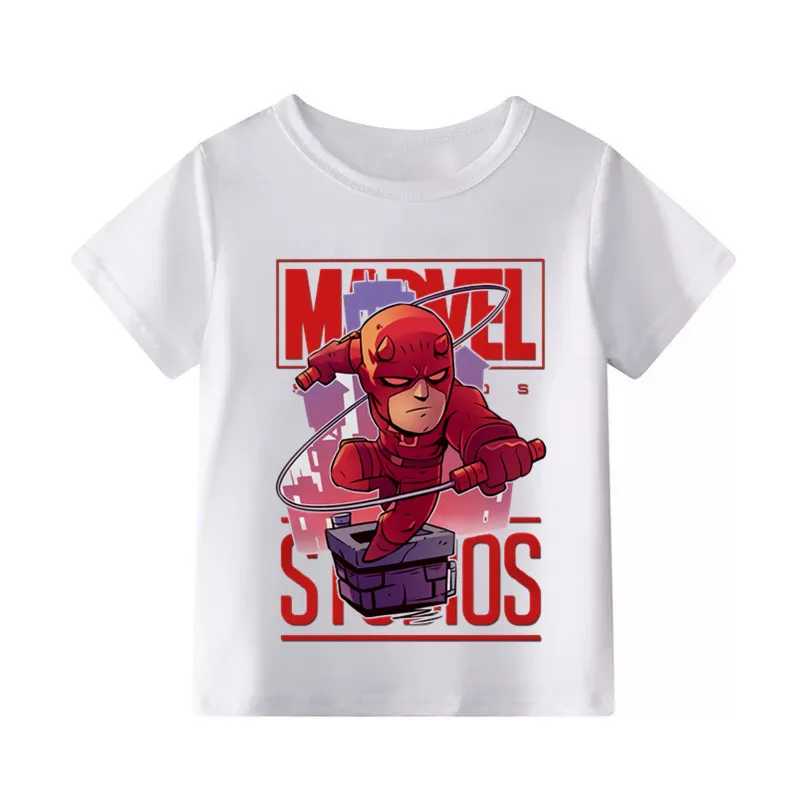 New Marvel Avengers/Captain/America/Spiderman/Thor Cartoon Children's T-shirt Boys Girls Funny T Shirt Kids Clothes