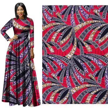 

2020 New Arrical African Ankara Polyester Real Printed Wax Fabric For Wedding Party Dress DIY Sewing Materials 3/6Yards
