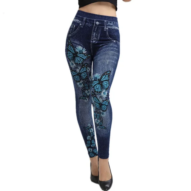 

High Waist push up denim jeans Women Embroidered Button Pocket Slim fit jeans ladies Ripped elastic skinny jeans