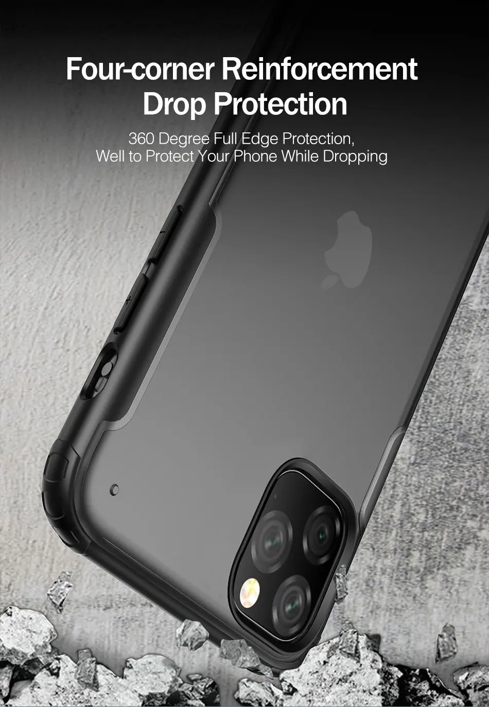 Rock роскошный чехол для телефона для iPhone 11 Pro чехол силиконовый прозрачный чистый чехол для iPhone XR XS Max 7 8 Plus чехол матовый чехол