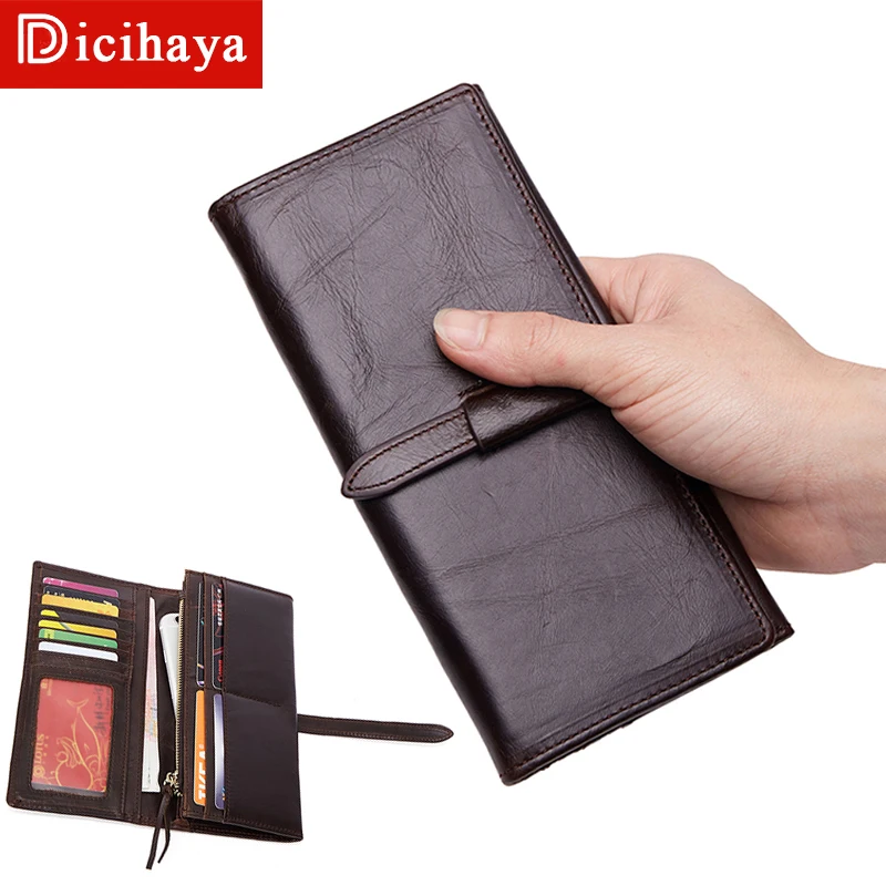 Новинка 2020 мужской кошелек из мягкой воловьей кожи деловой Повседневный длинный
