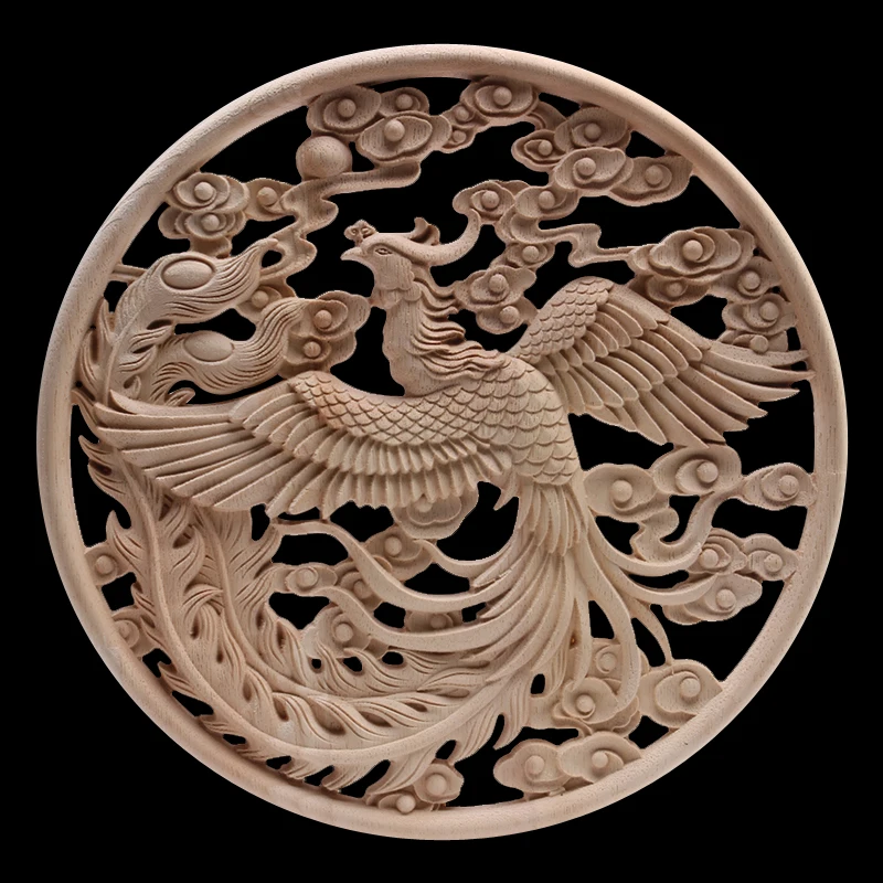 Деревянная Рама деревянная аппликация Onlay резные натуральные украшения длинные