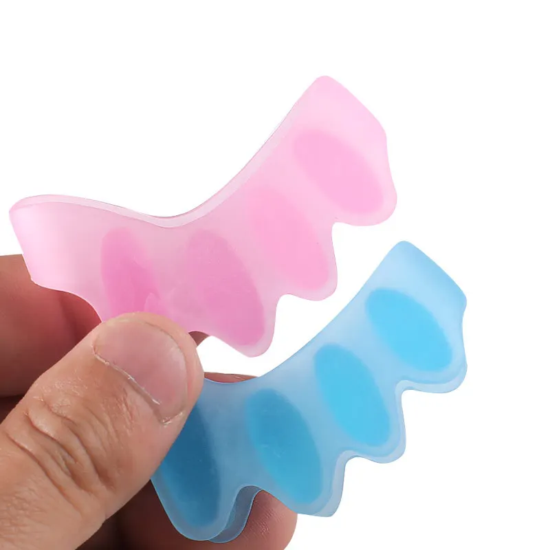 4pcs = 2pairs Child Silicone Gel Foot Finger Toe Separator Thumb Protector Bunion Adjuster Hallux Valgus Pedicure Kid toe separators toe corrector toe spreader finger toe separator toe protectors