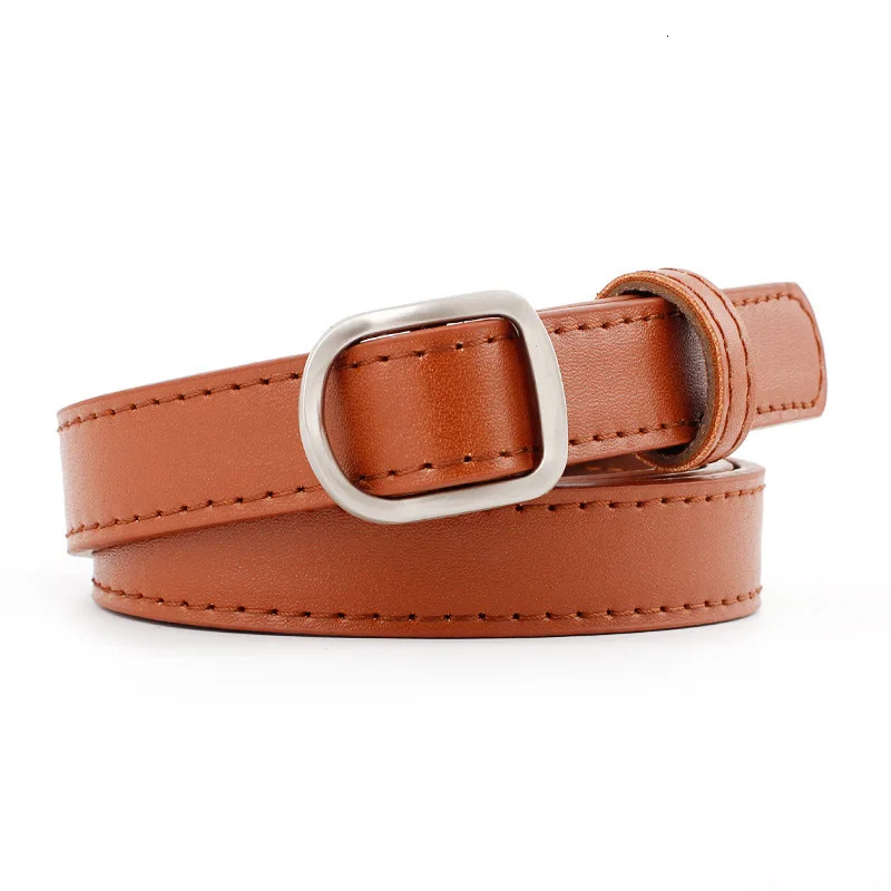 camel Модная декоративная поясная цепочка Femme ремни для женщин дикие без отверстия гладкая Пряжка неправильный ремень женский тренд - Цвет: camel