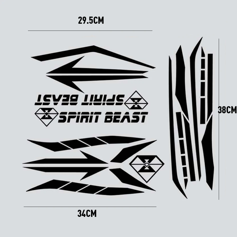 03 29.5-34-38CM SPIRIT BEAST мотоциклетная наклейка Moto Feul танк накладка мотоцикл наклейка s Мотокросс Pegatinas протектор - Цвет: 03 29.5-34-38CM