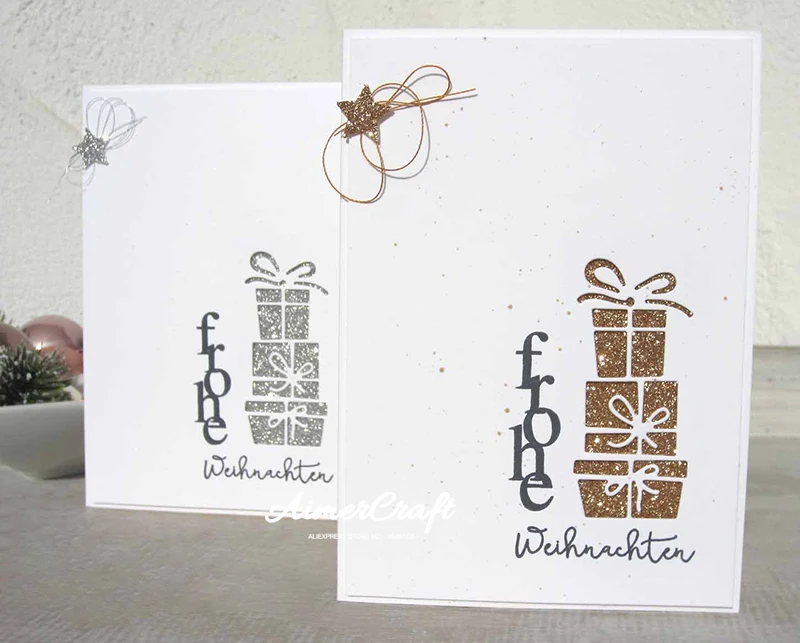 Подарочная куча рождественские металлические Вырубные штампы искусственное