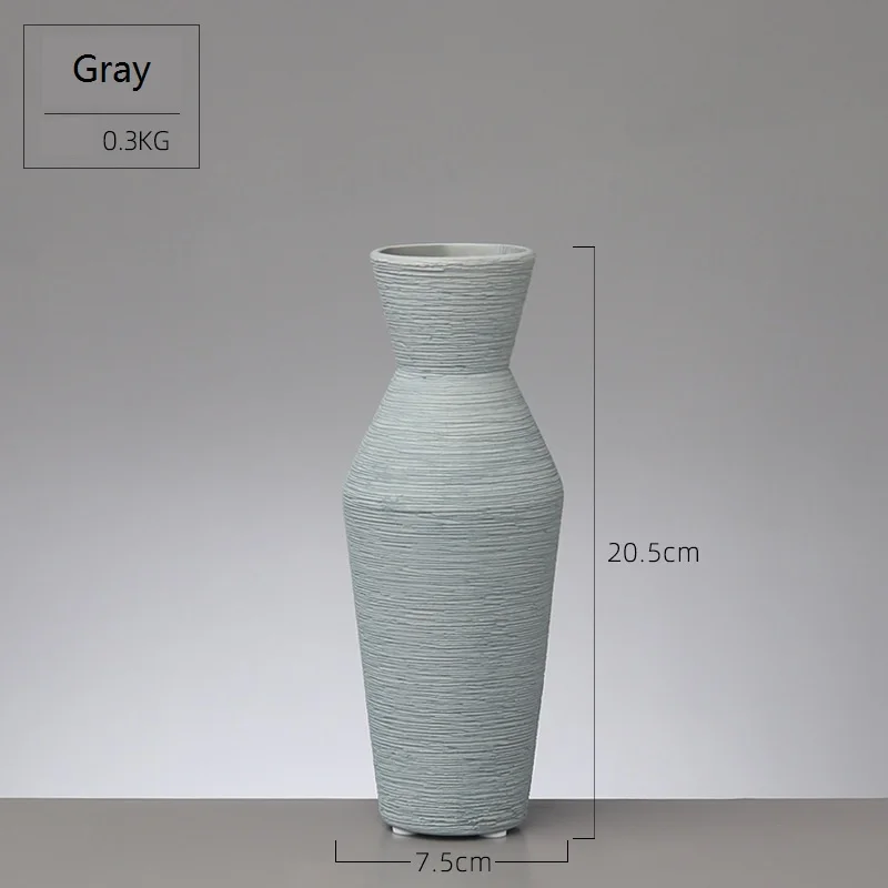 gray Morandi стиль высококачественная керамическая ваза простая гостиная декоративная керамика Цветочная композиция художественное и художественное украшение - Цвет: gray