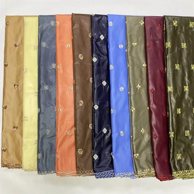 iUT/ Bazin Riche 5 Yards/piece Austria Quality Guinea embroidery Garment Fabric 100% Cotton African Lace For Men! (09322 | Дом и сад