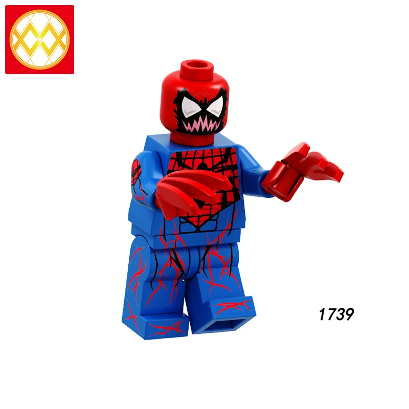 Spiderman Carnage панк черный фонарь Веном PG8189 50 шт. экшн строительные блоки рождественские подарки для детей игрушки - Цвет: PG1739