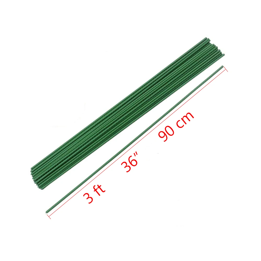 36 ”(90cm) länge Pflanzen Stakes Gartenarbeit Säule Kunststoff Beschichtet Stahl Rohr Für Unterstützung Klettern Pflanzen Blumen und Gemüse – Detail 2