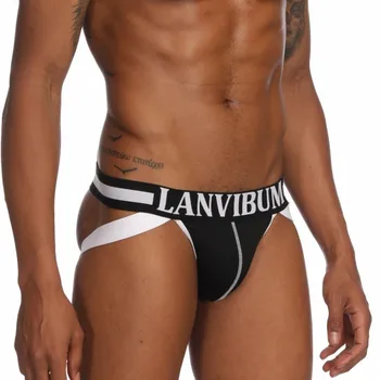 

Sexy Men Underwear Jockstraps Lingerie Homme Open Butt Sexy Bikini Male Thong G-strings Cuecas Panties Gay Underwear Thongs XXL