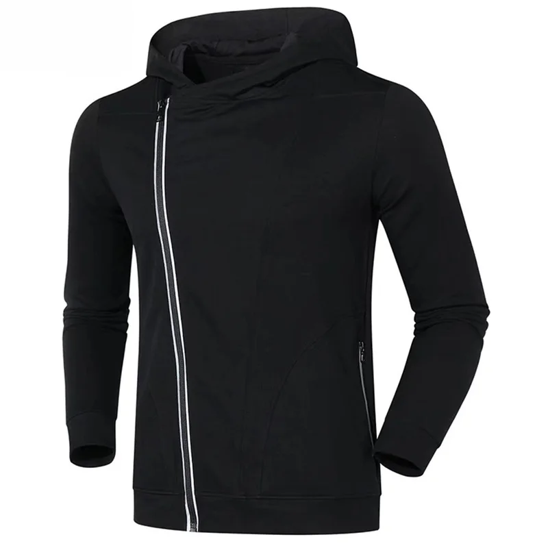 1 Pcs coat Black Высокоэластичные спортивные мужские штаны для бега спортивный комплект кардиган с капюшоном толстые теплые костюмы для бега одежда для спортзала - Цвет: 1 Pcs coat Black