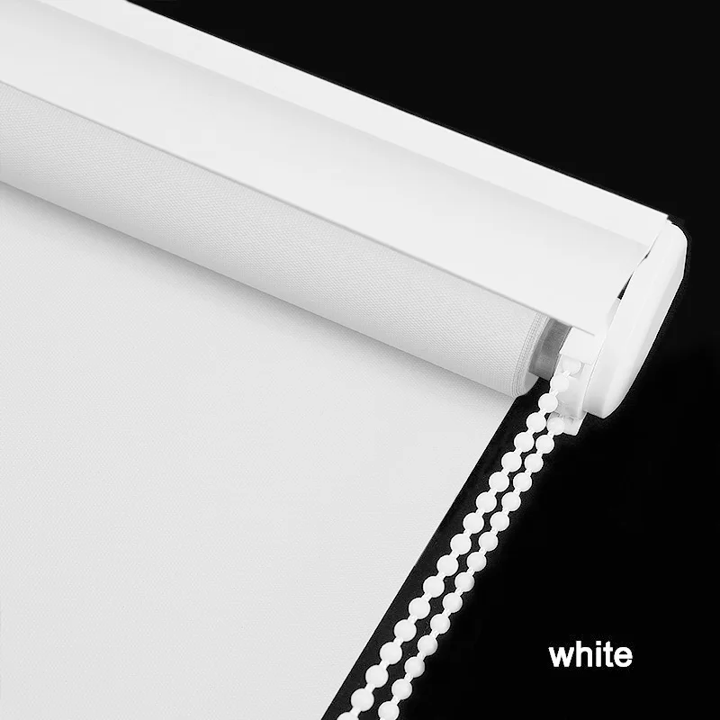 White 3909 CASAYA затемненные водонепроницаемые рулонные шторы, пылезащитный чехол, дизайн коробки, без дрели, легко моющиеся тканевые кухонные шторы, рулонные шторы - Цвет: White 3909
