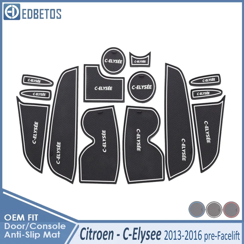 Автомобильный Гаджет коврик для Citroen C-Elysee 2013 MK2 C Elysee CElysee аксессуары гелевая накладка резиновый слот для ворот коврик для чашки