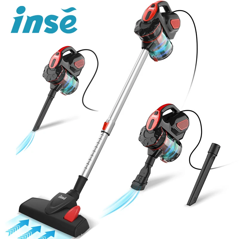 INSE-aspiradora de mano Vertical de 18Kpa I5 para coche, aspiradora de succión potente, máquina de limpieza