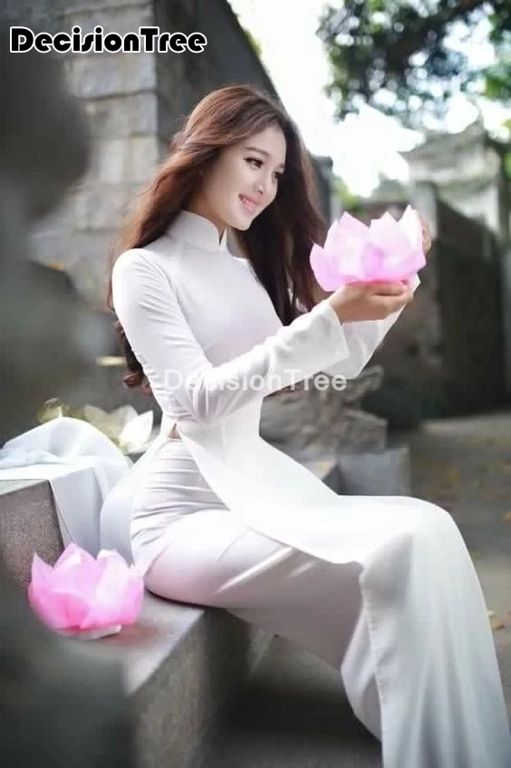 2021 Женская традиционная вьетнамская одежда aodai вьетнамский халат и брюки ao dai в
