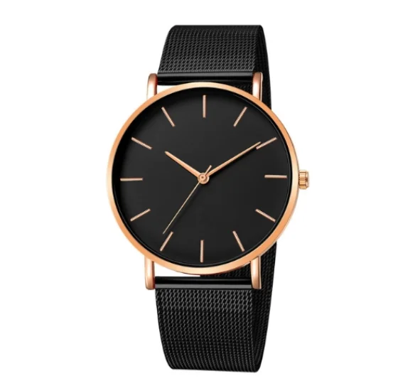 rose gold and black Женские часы из нержавеющей стали браслет повседневные наручные часы женские часы reloj mujer relogio feminino - Цвет: rose gold and black